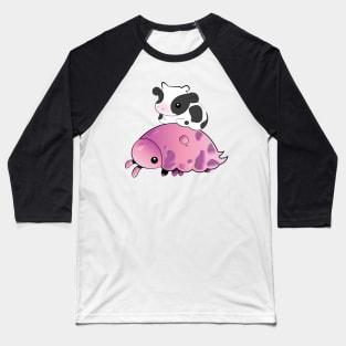 Cow and Isopod Buddies Baseball T-Shirt